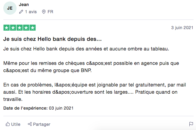 avis utilisateur hello bank